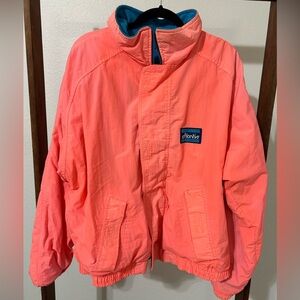Vintage 80’s Retro Neon Orange/Coral Atlantis Cold Weather Ski Jacket